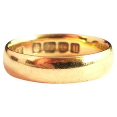 Antique 22 Karat Yellow Gold Band Ring, Wedding Ring