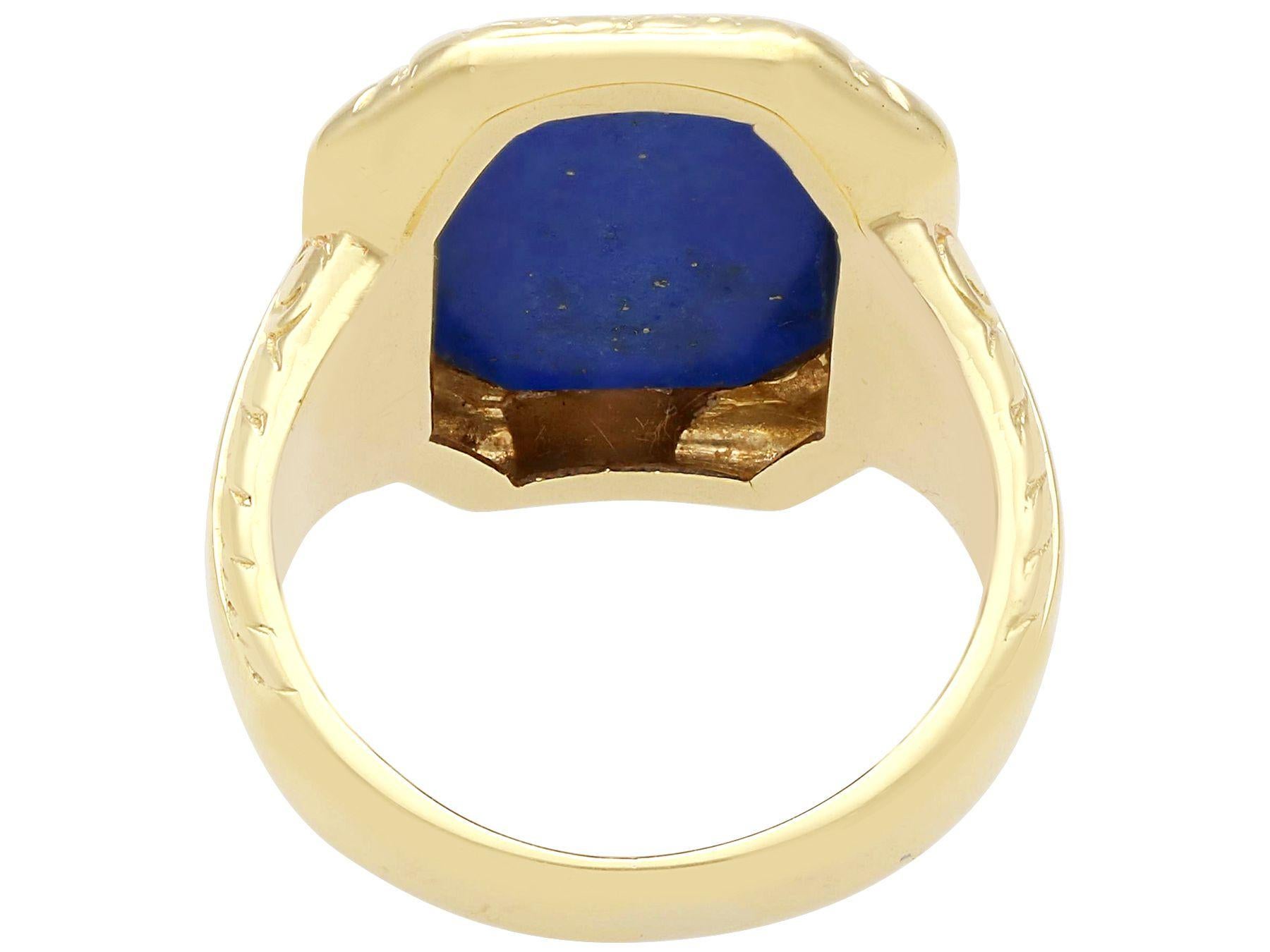 lapis lazuli signet ring mens