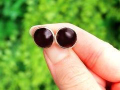 Antique 22.28 Carat Star Diopside and Yellow Gold Cufflinks