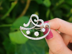 Antique 2.25 Carat Diamond and Yellow Gold Brooch, circa 1890