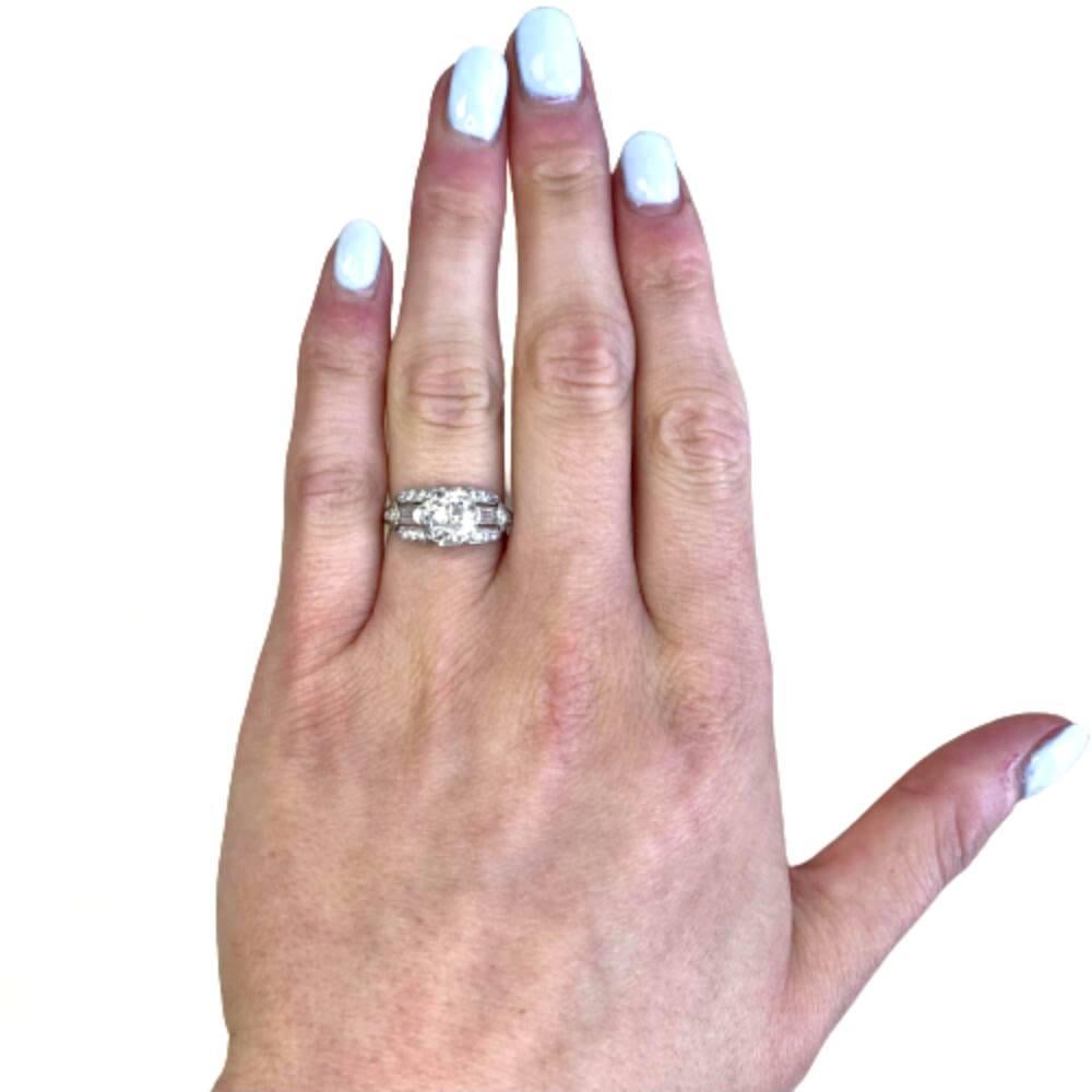 Women's Antique 2.26 Carat Old Euro-Cut Diamond Engagement Ring, VS1 Clarity, Platinum For Sale