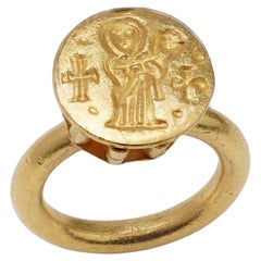 Antique 22kt. Yellow Gold Byzantine-Style Inspired Unisex Ring