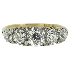 Antique 2.30 Carat Diamond Five-Stone Ring