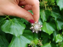 Antique 2.30 Carat Diamond Pendant / Brooch in Yellow Gold
