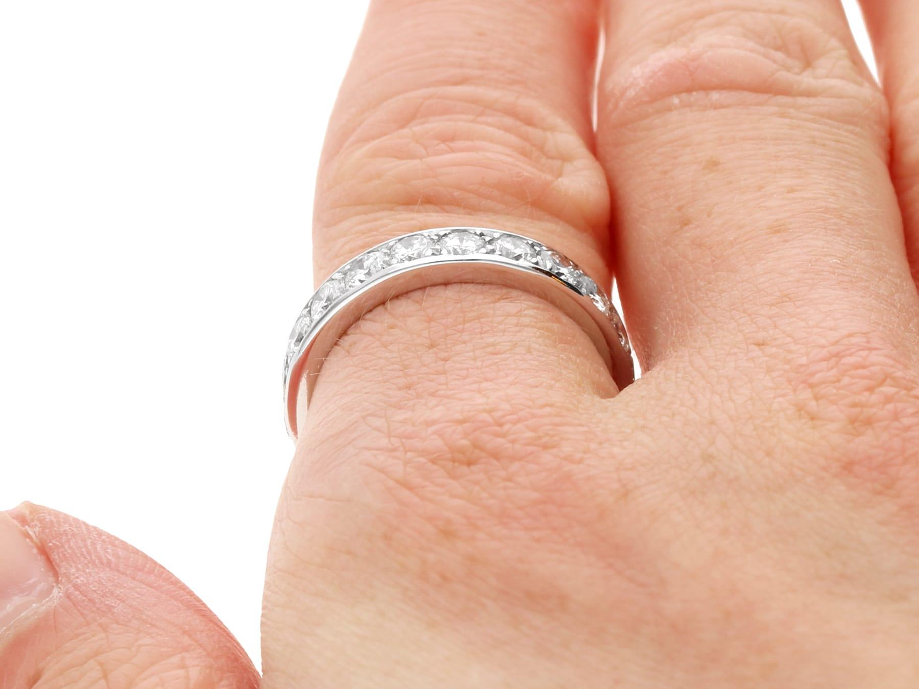 Antique 2.30Ct Diamond and 18k White Gold Full Eternity Ring Circa 1935 For Sale 5