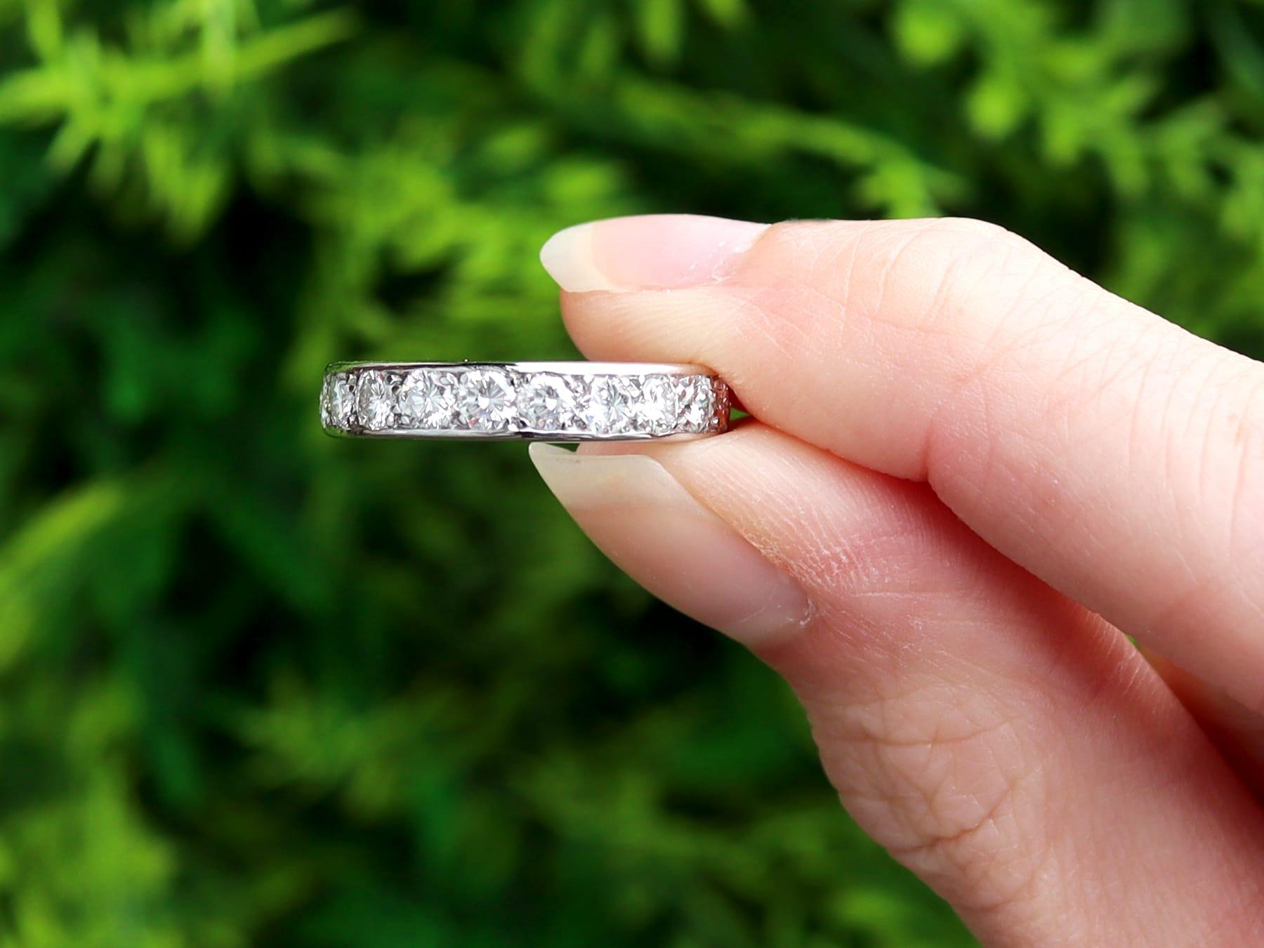 A fine and impressive antique 2.30 carat pavé set diamond and 18 karat white gold full eternity ring; part of our diverse diamond eternity rings collection.

This fine and impressive antique diamond ring has been crafted in 18k white gold.

This