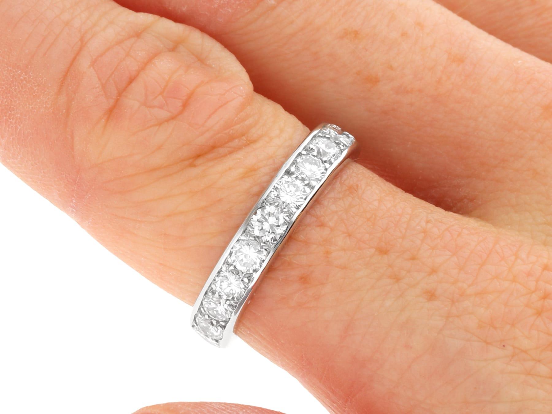 Antique 2.30Ct Diamond and 18k White Gold Full Eternity Ring Circa 1935 For Sale 4