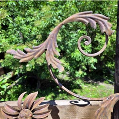 ANTIQUE 233CM WIDE WROUGHT IRON GARDEN GATE Art Deco began 1900