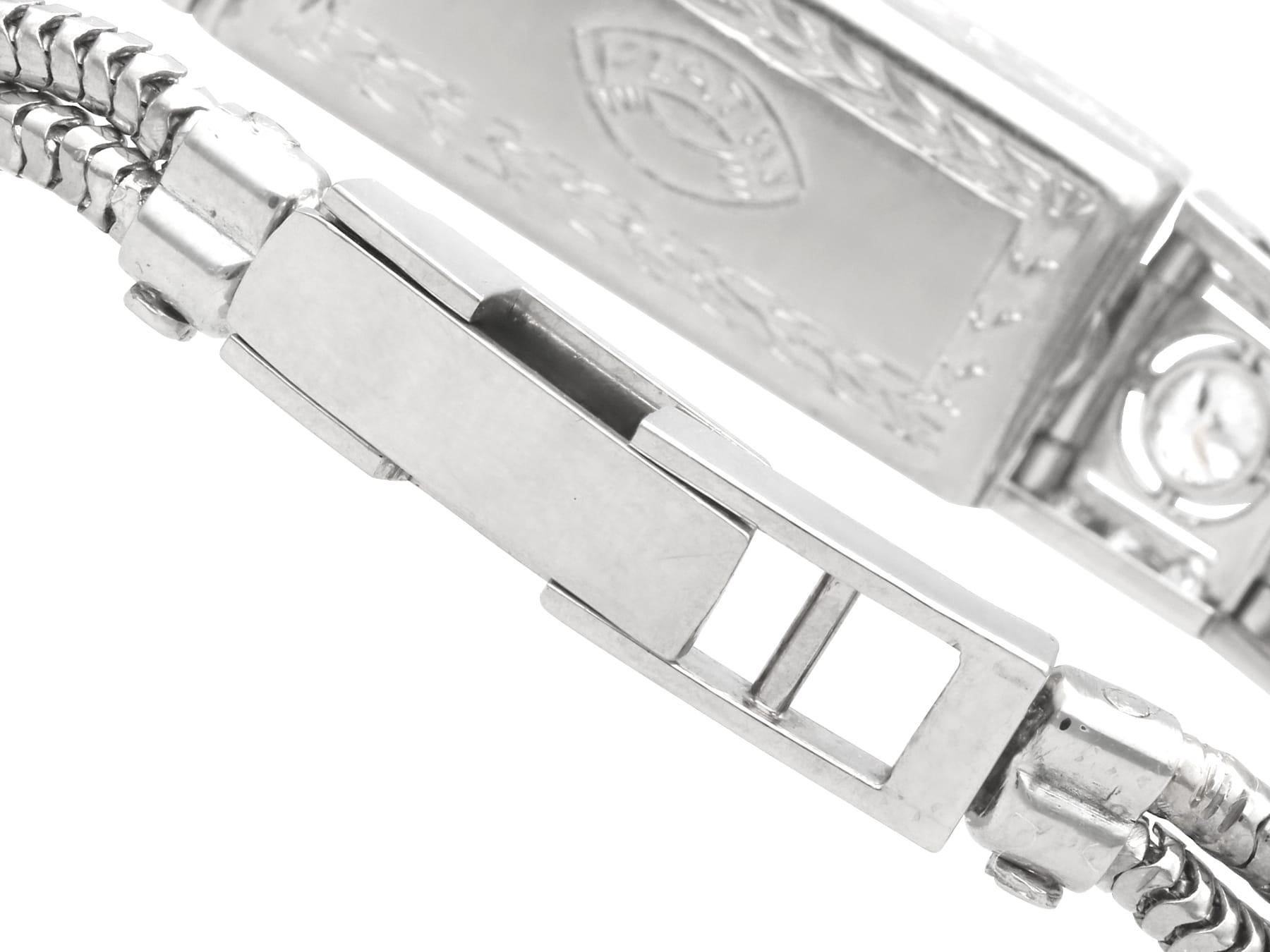 Antique 2.36 Carat Diamond and Platinum Cocktail Watch Circa 1925 For Sale 3