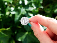 Antique 2.37 Carat Diamond Cluster Ring in Platinum - Circa 1930