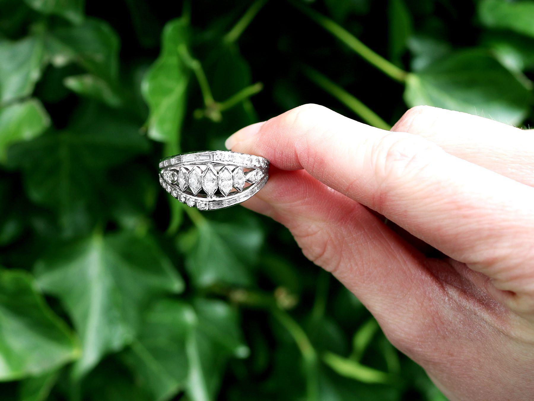 A stunning, fine and impressive antique 2.38 carat diamond and platinum dress ring; part of our diverse diamond jewelry and estate jewelry collections

This stunning, fine and impressive 1930s diamond ring has been crafted in platinum.

The