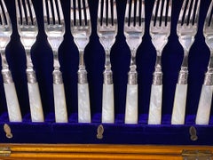 Antique 24-piece Fish set 1913 Fitted Box