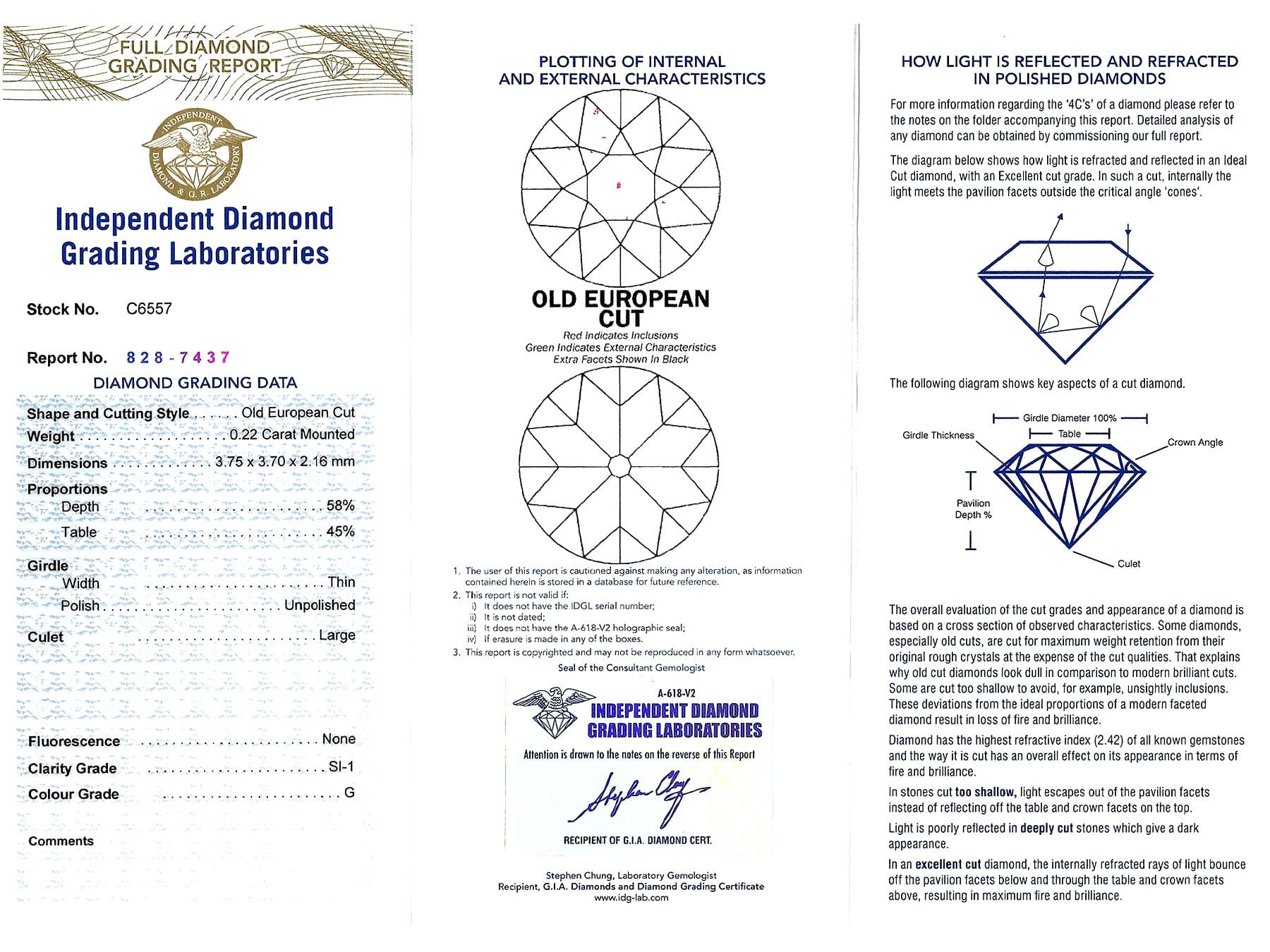 Antike antike Cluster-Ohrringe, 2,46 Karat Diamant und 15k Gelbgold, um 1920 im Angebot 7