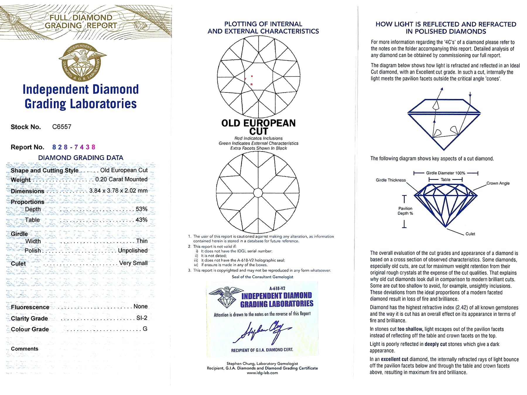 Antike antike Cluster-Ohrringe, 2,46 Karat Diamant und 15k Gelbgold, um 1920 im Angebot 8