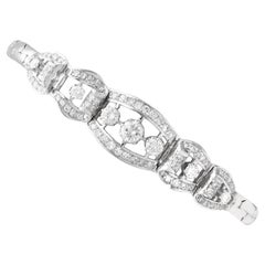 Bracelet ancien en or blanc 18k et diamant 2.47Ct Circa 1935