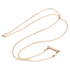 Antique 2.4g 9K Rose Gold 17 Inch Trace Link Chain