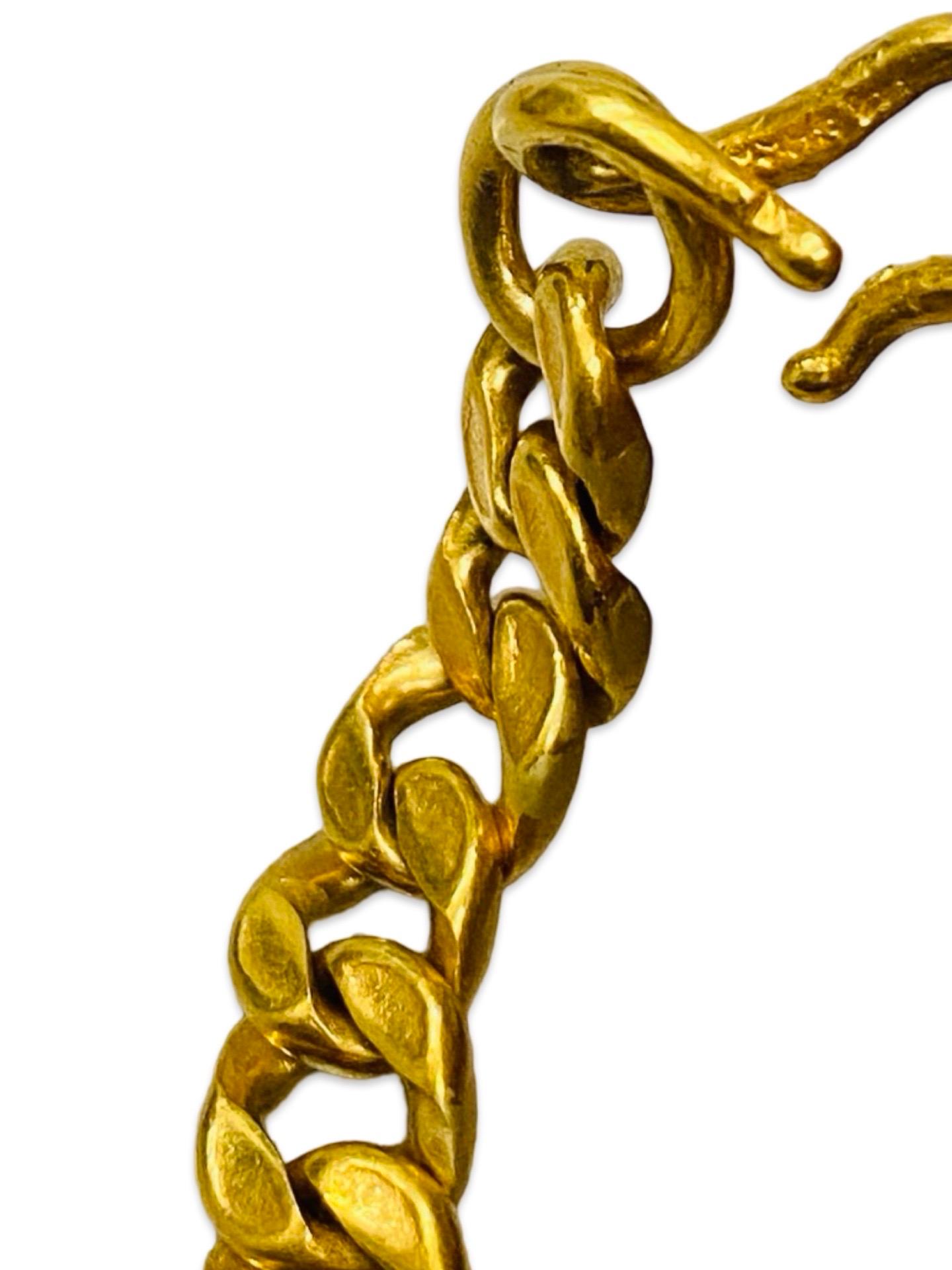 Antique 24k 999.9% 8mm Fancy Boxed Curb Link ID Bracelet For Sale 10