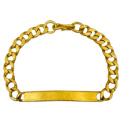Bracelet ID ancien 24k 999,9% 8mm Fancy Boxed Curb Link