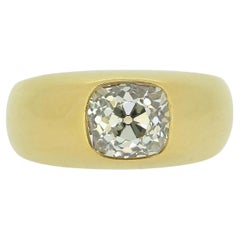 Antiker 2,51 Karat Cushion Cut Diamantring