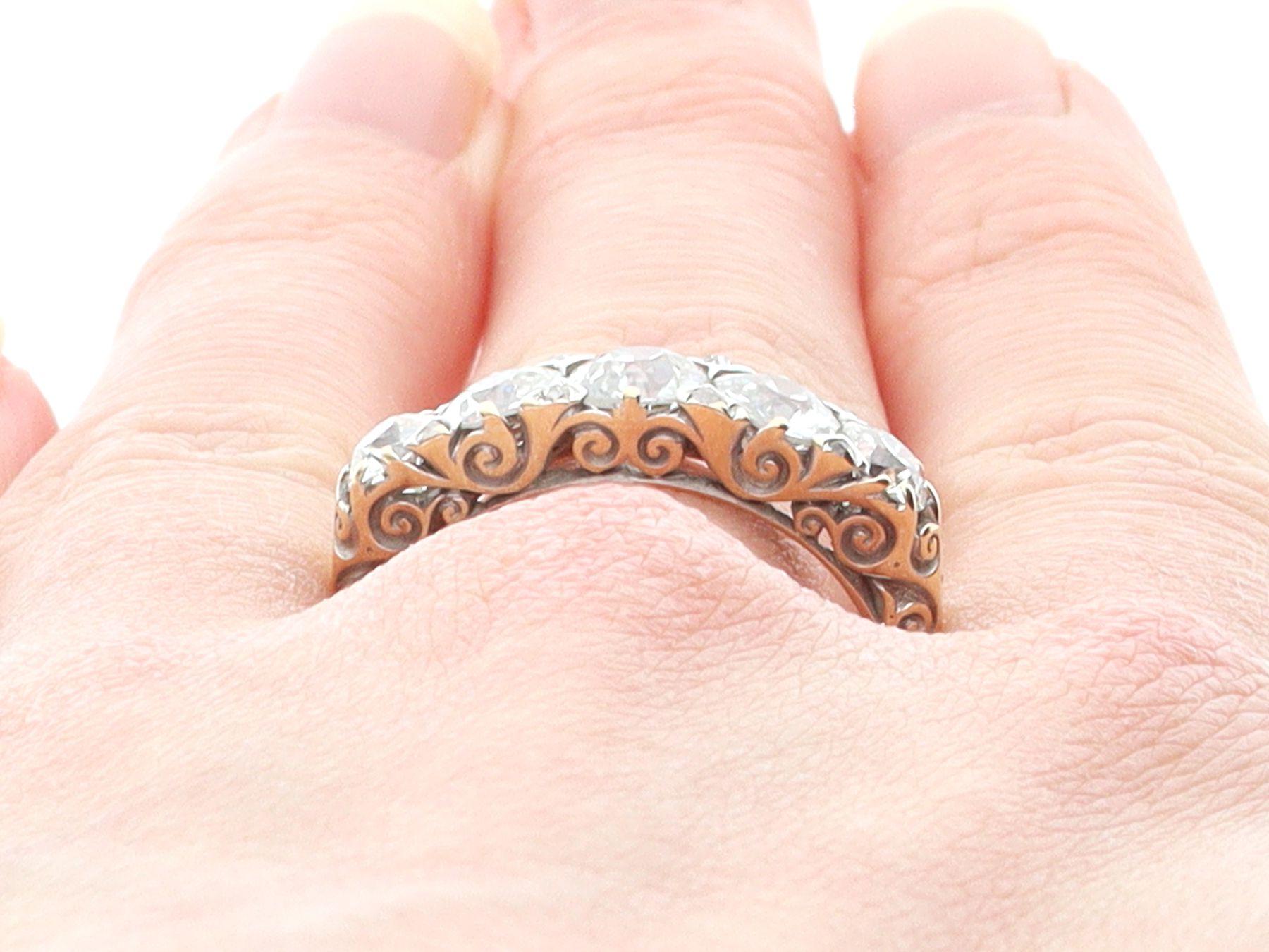 antique 5 stone diamond ring
