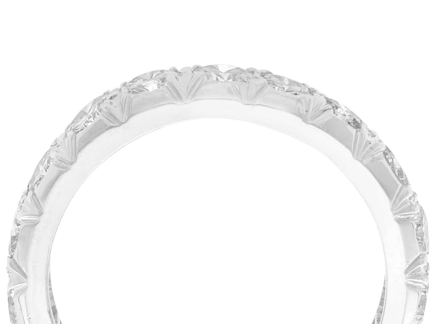 A stunning, fine and impressive 2.61 carat diamond and platinum full eternity ring; part of our diverse diamond jewelry and estate jewelry collections.

This stunning, fine and impressive antique full eternity ring has been crafted in platinum.

The