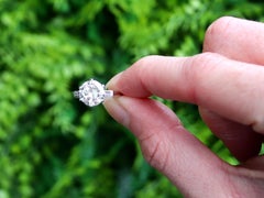 Antique 2.62 Carat Diamond and Platinum Solitaire Ring Circa 1935