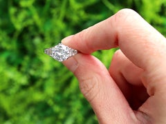 Antique 2.62 Carat Diamond and Platinum Solitaire Engagement Ring