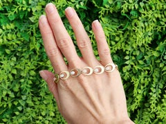 Antique 2.65 Carat Opal and 15k Yellow Gold Bracelet Circa 1900