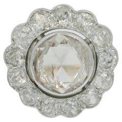 Antique 2.70 Carats diamond cluster ring circa 1910