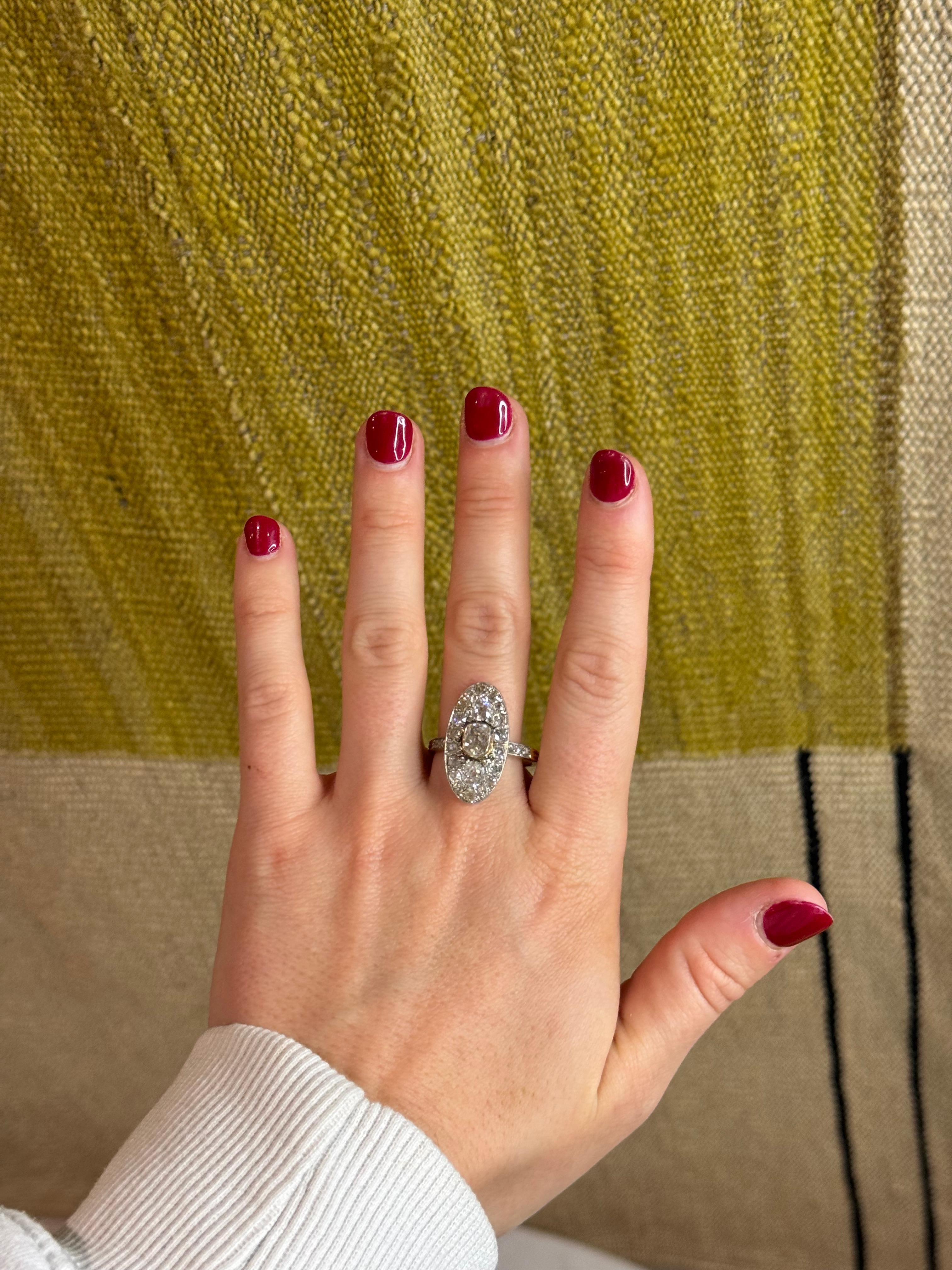 Antique 2.70 Carats diamond ring circa 1900 For Sale 1