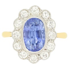 Sapphire Cluster Rings