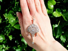 Antique 2.71 Carat Diamond and Yellow Gold Pendant