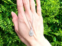 Antique 2.72Ct Diamond and Platinum Pendant Circa 1910