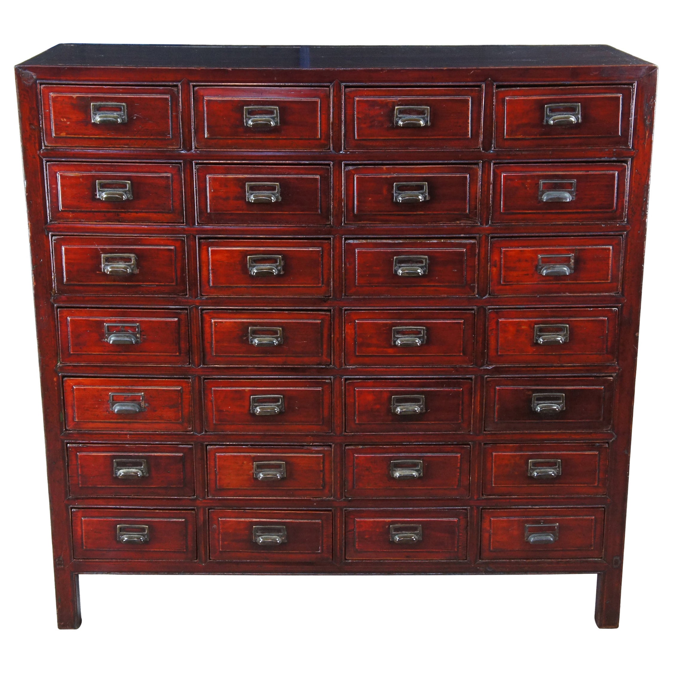 Antique 28 Drawer Chinese Elm Apothecary Chest Medicine Cabinet Console Filing