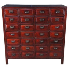 Antique 28 Drawer Chinese Elm Apothecary Chest Medicine Cabinet Console Filing