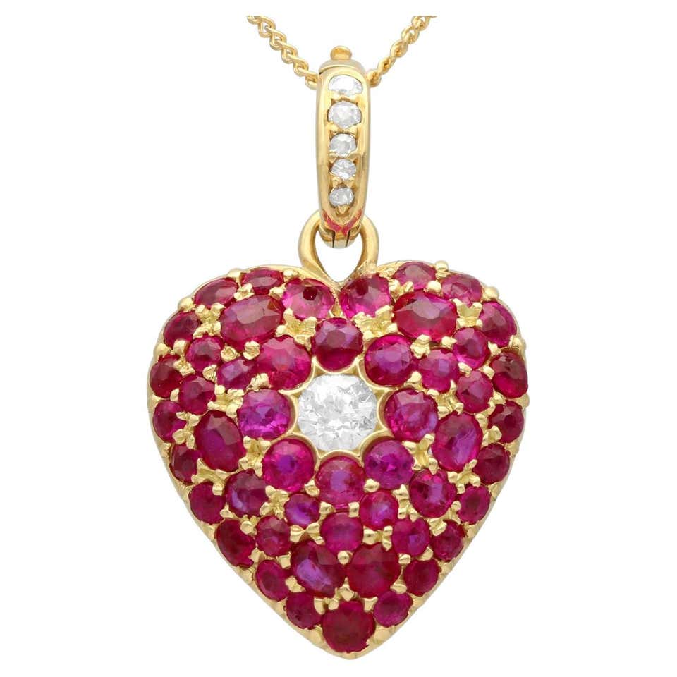 Vintage Ruby and Pearl 9 Carat Gold Locket and Chain at 1stDibs | 9 ...