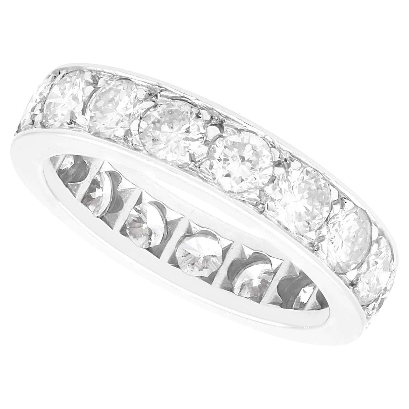 Antique 2.80Ct Diamond and 18k White Gold Full Eternity Ring Circa 1935 ...