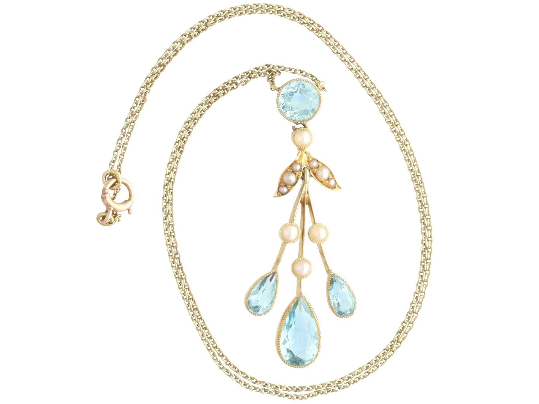 antique aquamarine necklace