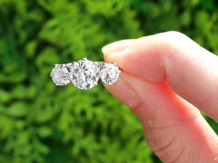 Antique 2.97ct Diamond and Platinum Trilogy Ring Circa 1925