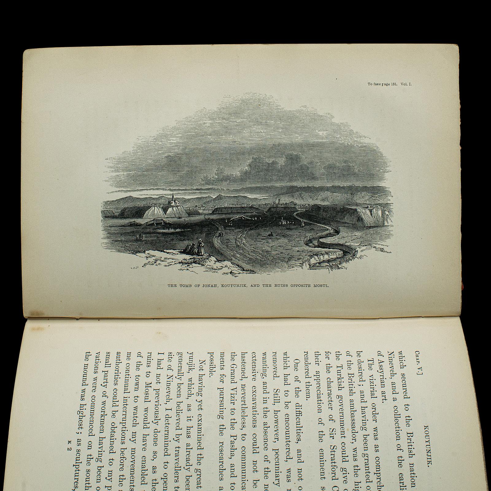 Antique 2nd Edition Book, Nineveh & Its Remains Vol.1, English, Victorian, 1849 For Sale 3
