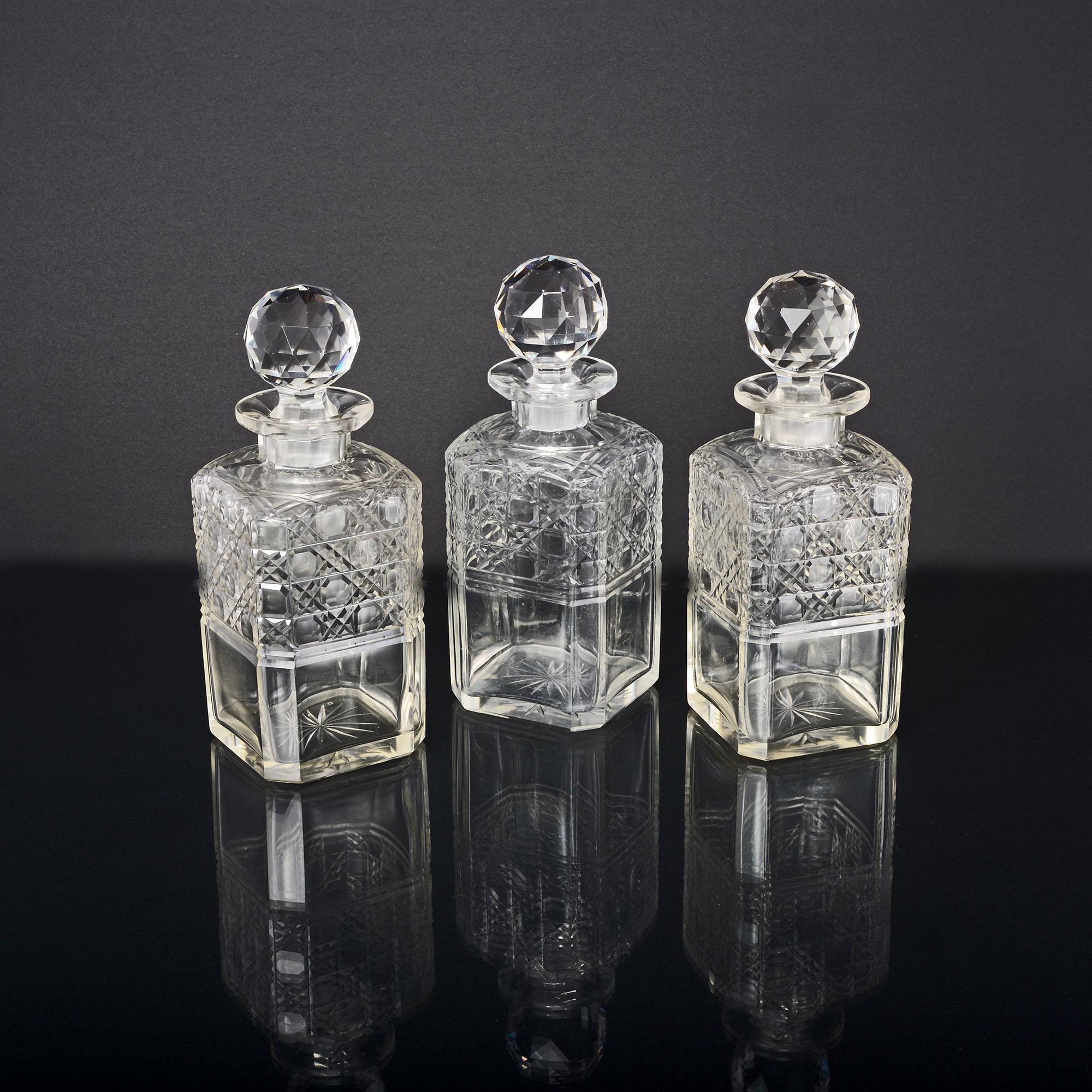 Late Victorian Antique 3-Bottle Satinwood and Silver-Plated Tantalus