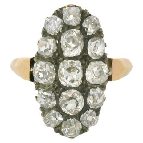 Antique 3 Carats old mine diamond ring