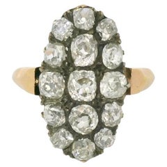 Antique 3 Carats old mine diamond ring