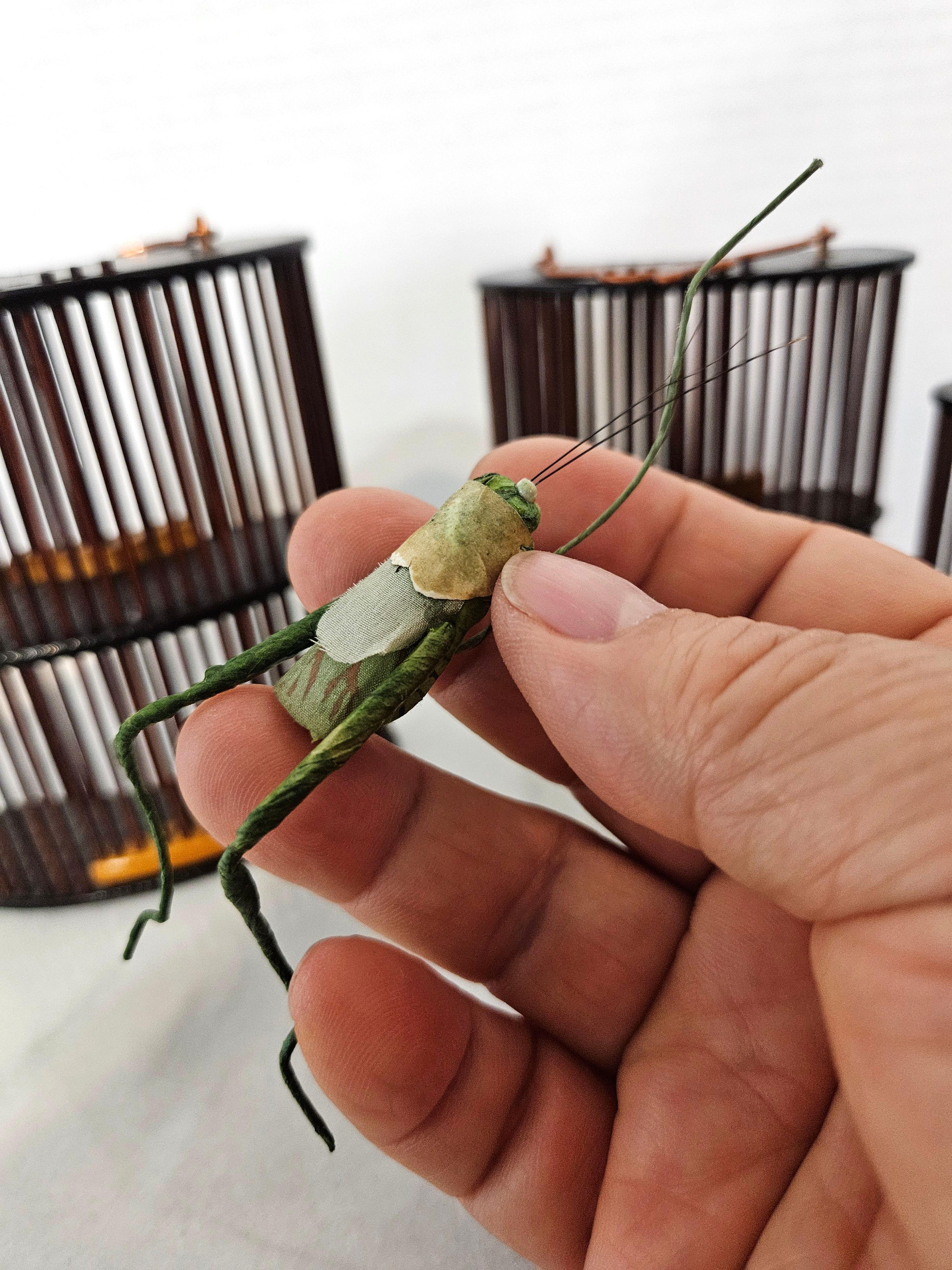 Antique 3 Chinese Bamboo Insect Cricket Cages 