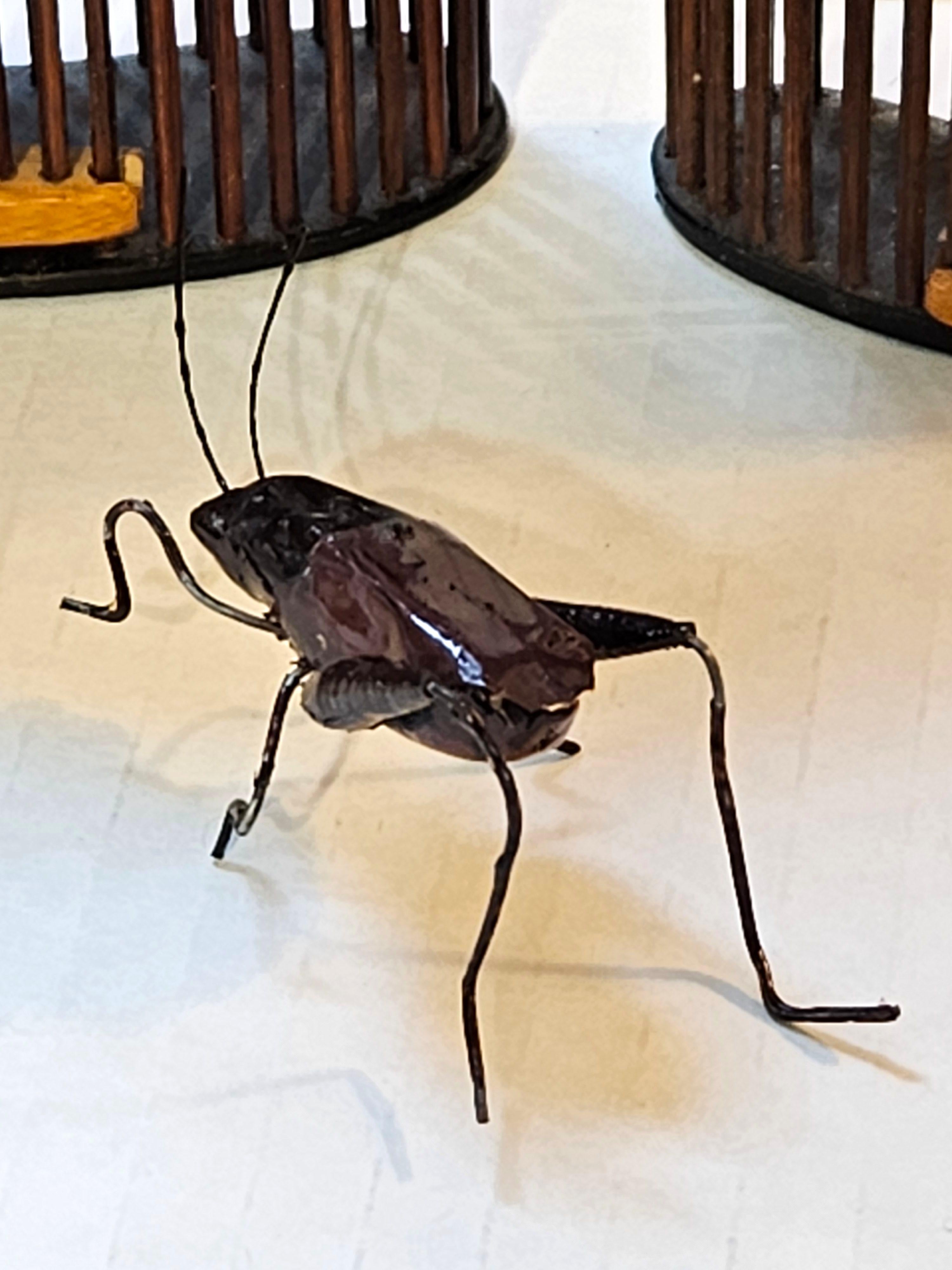 Hand-Carved Antique 3 Chinese Bamboo Insect Cricket Cages 