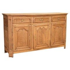 Antique 3-Door French Bleached Oak Sideboard