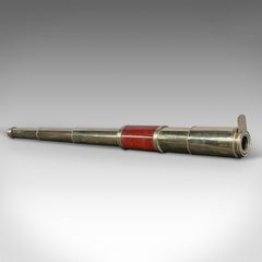 Antique 3 Draw Telescope, English, Terrestrial, Davis of London, Victorian, 1860