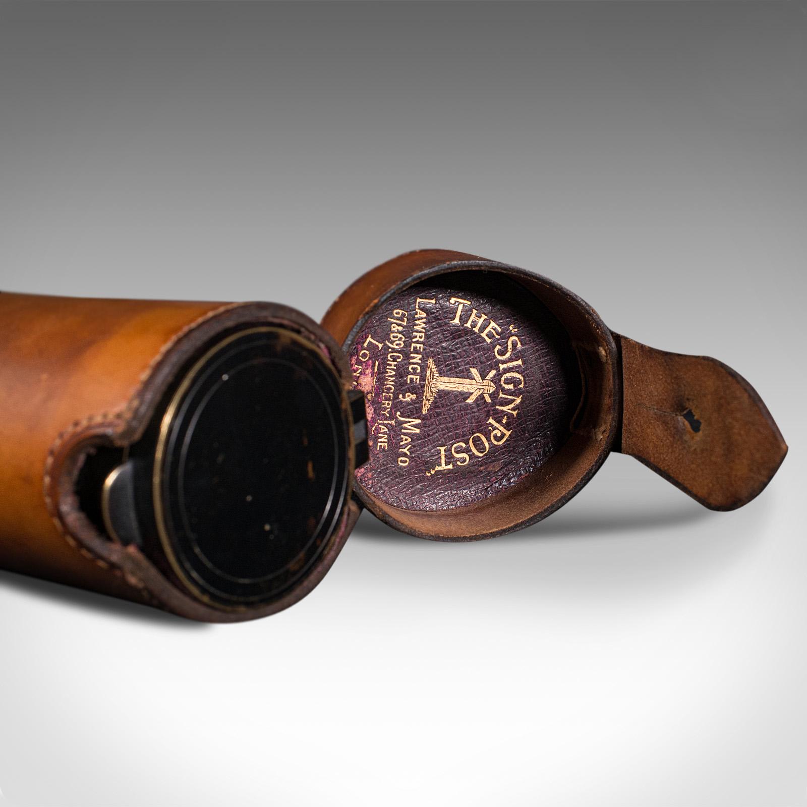 Antique 3 Draw Telescope, English, Terrestrial, Lawrence & Mayo, Victorian, 1900 6