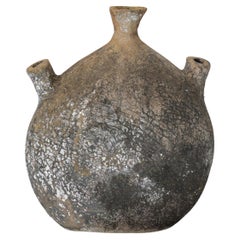 Antique 3-Mouth Clay Vase. Rafael. XX Century. Herencias Collection.
