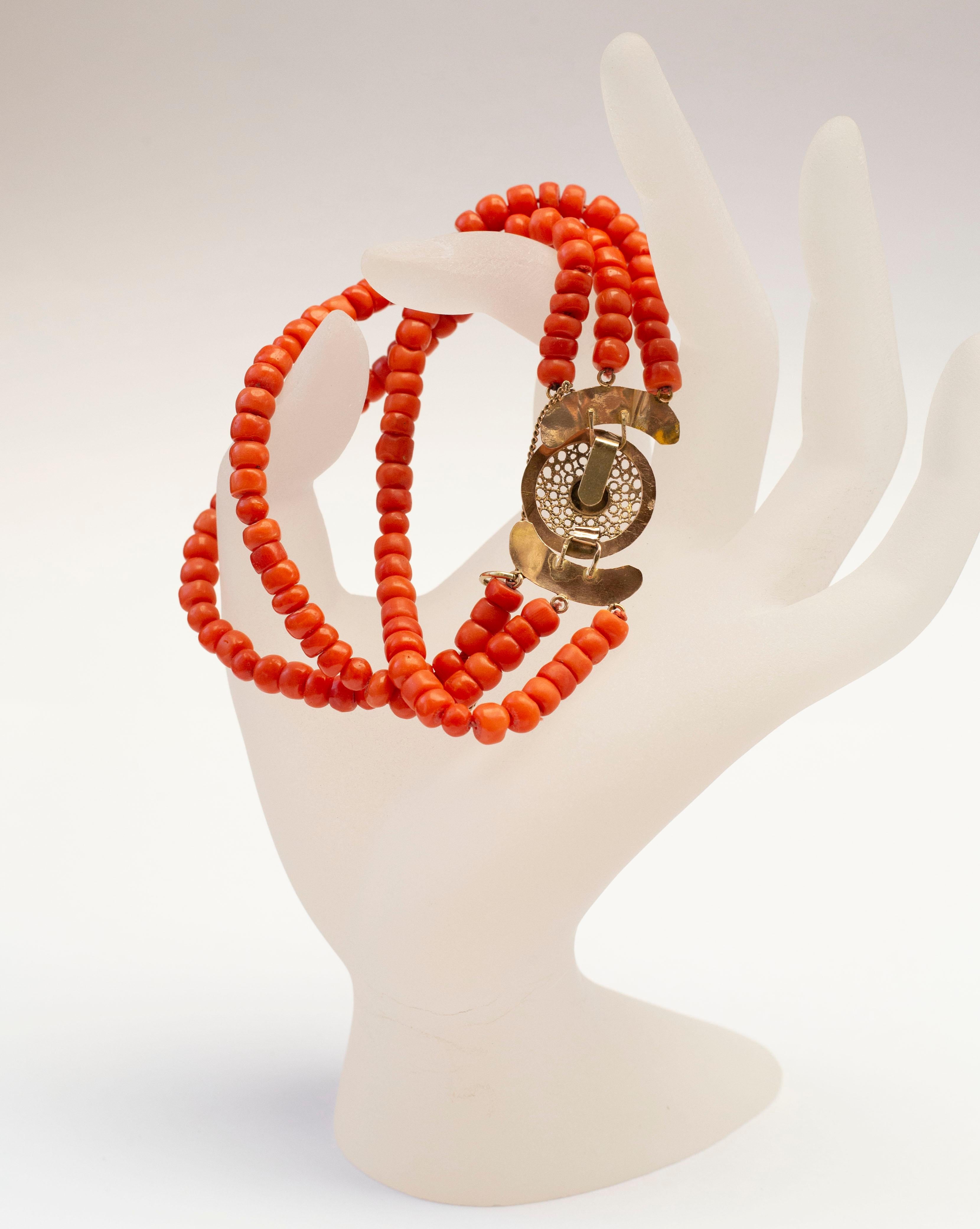 antique coral bracelet